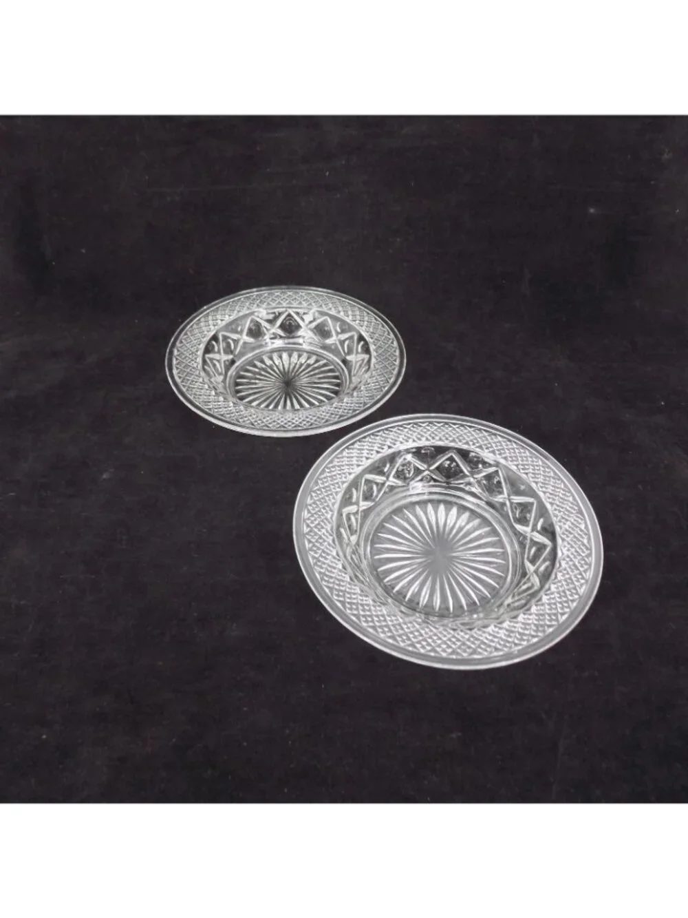 Set of 2 Imperial Cape Cod Clear Glass Rimmed Cereal Bowl 6